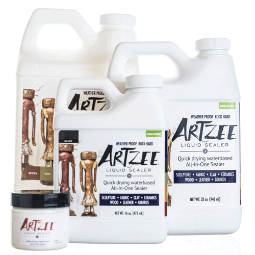 Artzee Liquid Sealer bottles showing different sizes